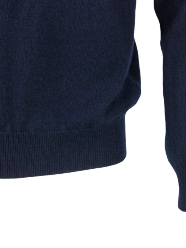 クルーネック - ブルー shop online: COLOMBO