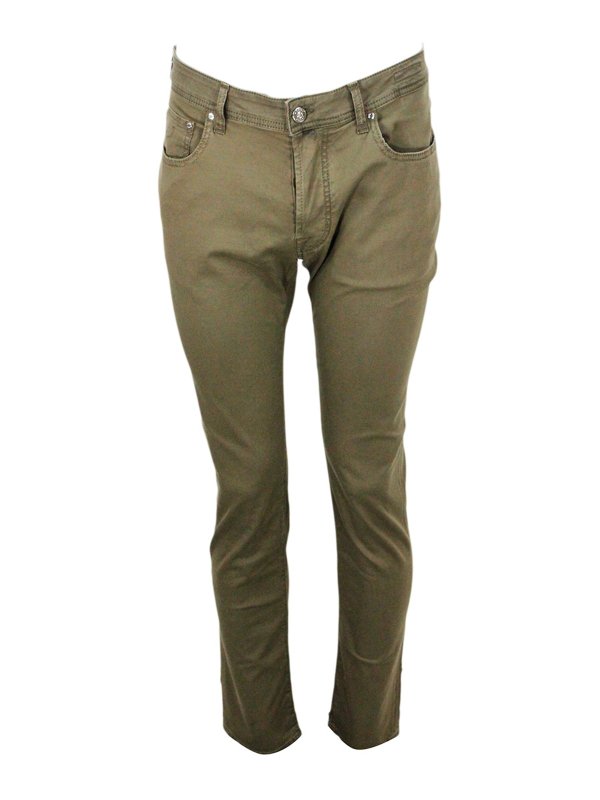 JACOB COHEN: カジュアルトラウザー - カジュアルジャケット - 緑