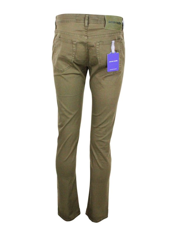 The Best Shops JACOB COHEN: カジュアルトラウザー - カジュアルジャケット - 緑