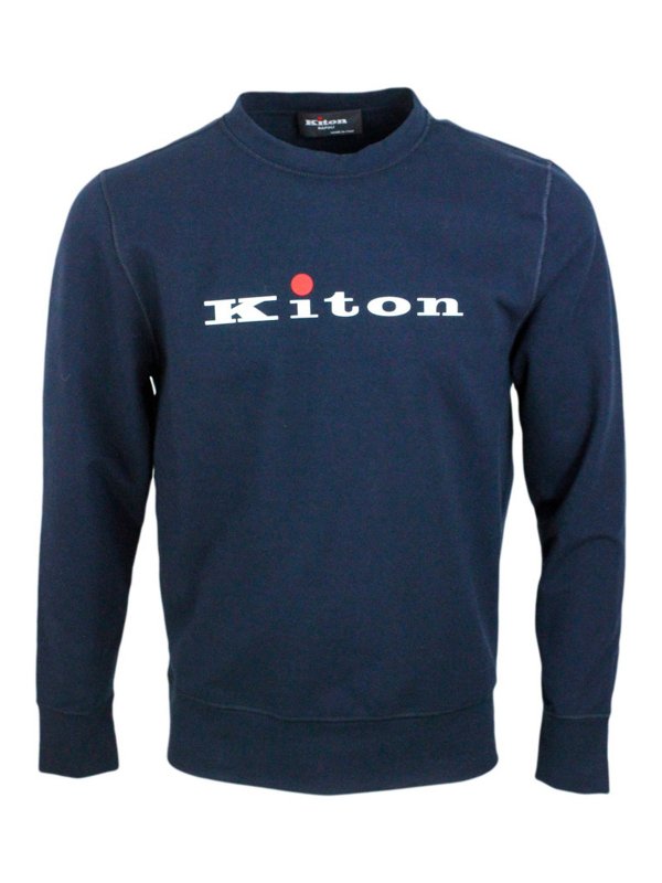 KITON: Sudaderas y suéteres - Sudadera - Azul