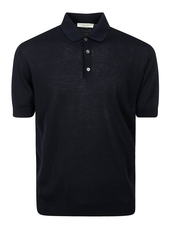 FILIPPO DE LAURENTIIS: ポロシャツ - ポロシャツ - ダークブルー