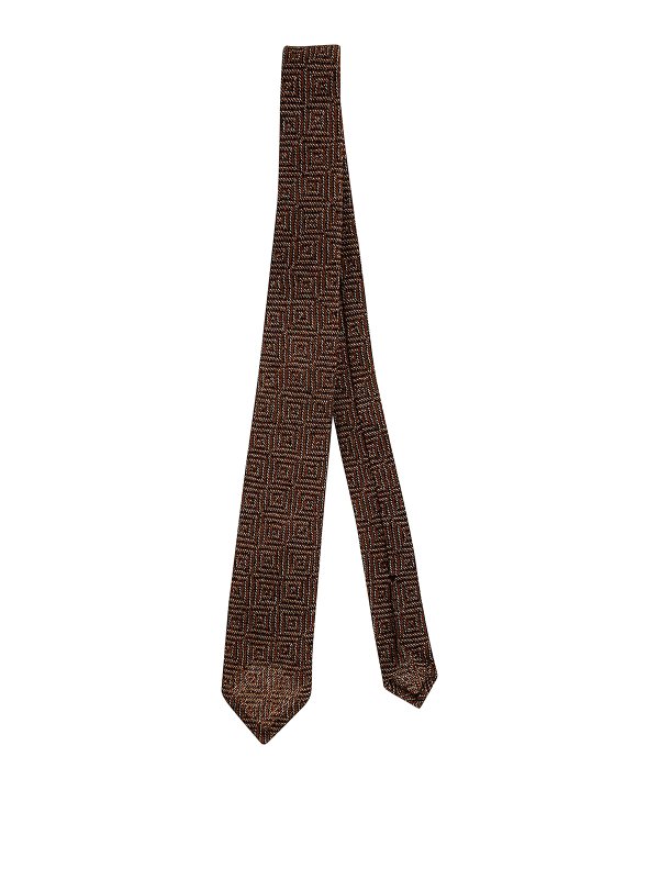 PETRONIUS: ネクタイ＆蝶ネクタイ - ネクタイ - ブラウン