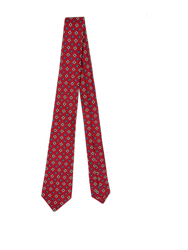 KITON: Corbatas y pajaritas - Corbata - Rojo