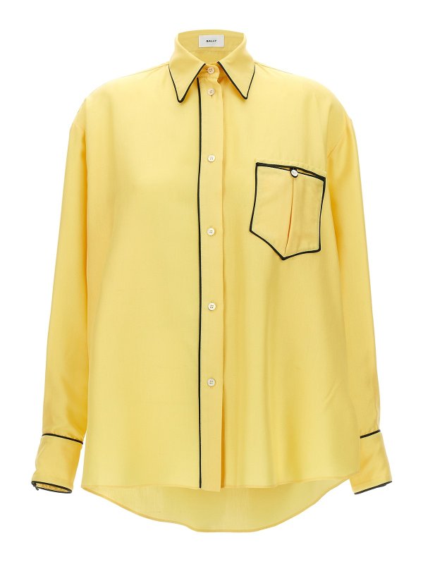 BALLY: shirts - Contrast piping shirt