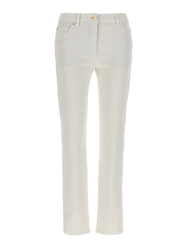 BRUNELLO CUCINELLI: Jeans pitillos - Vaqueros Pitillos - Blanco