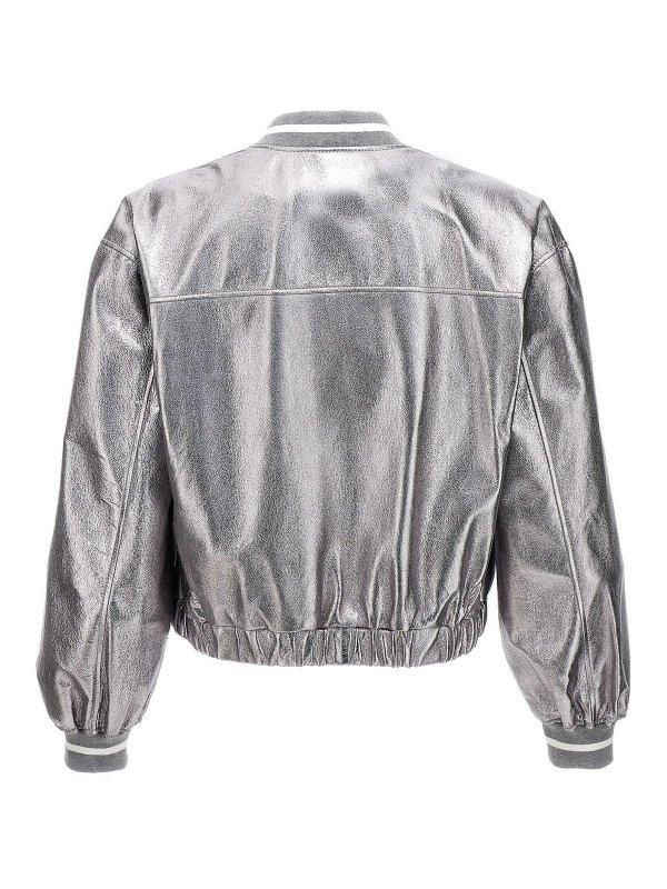 BRUNELLO CUCINELLI: bombers online - Laminated leather bomber jacket