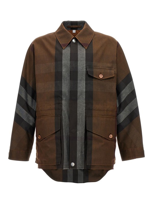 BURBERRY: casual jackets - Burberry check field jacket