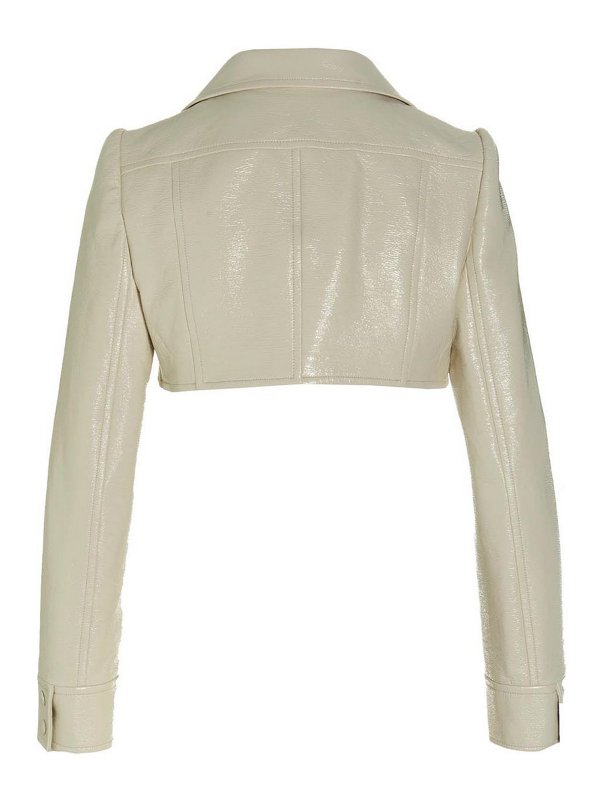 The Best Shops Courreges: leather jacket - vinyl cropped jacket