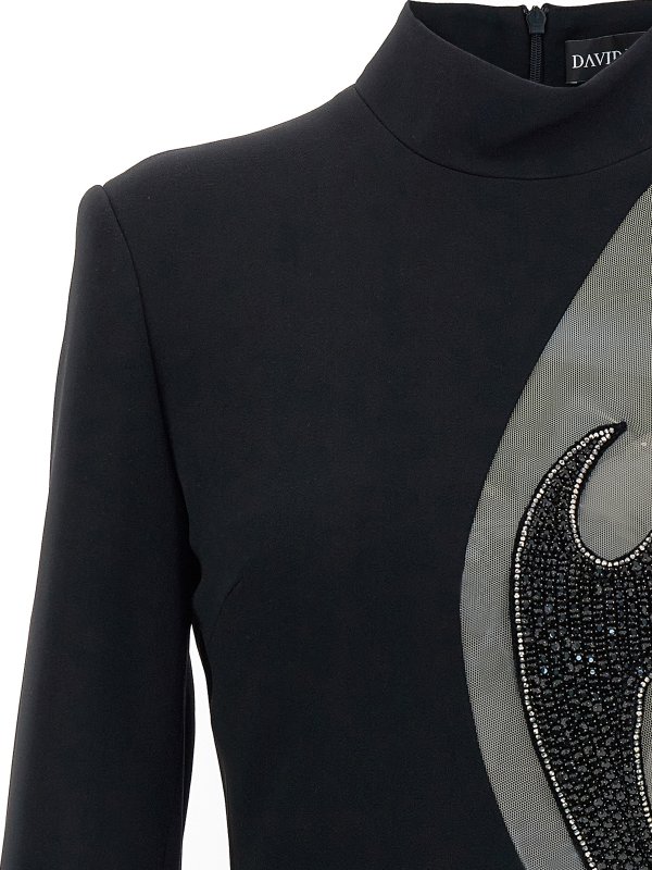 The Best Shops DAVID KOMA: Robe longueur genou - Robe Au Genou - Noir