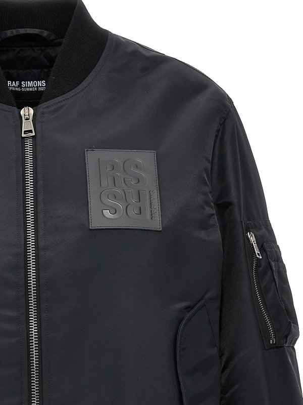 The Best Shops RAF SIMONS: bombers - Logo patch bomber jacket
