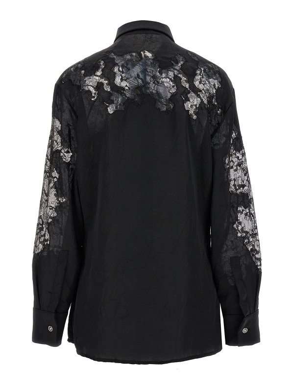 VERSACE: shirts online - Satin lace shirt