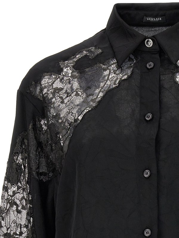 The Best Shops VERSACE: shirts - Satin lace shirt