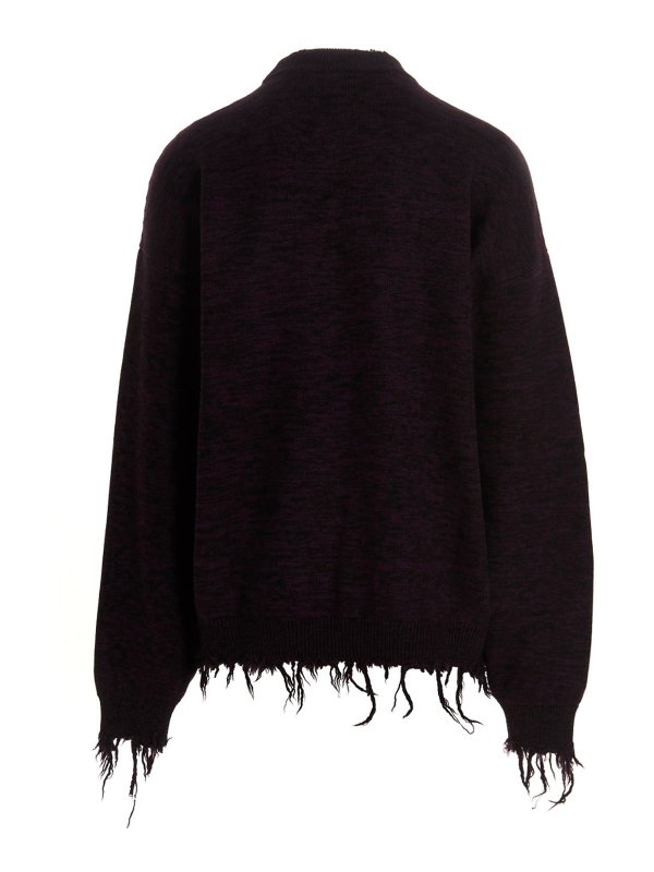 VETEMENTS: Strickpullover mit Rundhalsausschnitt online - Rundhalspullover - Lila