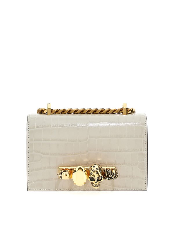 ALEXANDER MCQUEEN: クロスボディバッグ - クロスボディバッグ - グレー