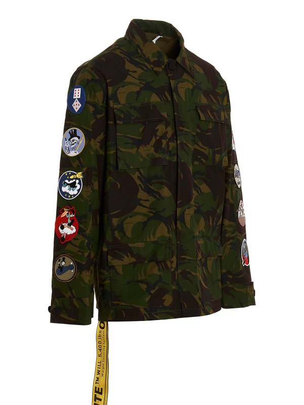 OFF-WHITE: cappotti al ginocchio online - giacca da campo