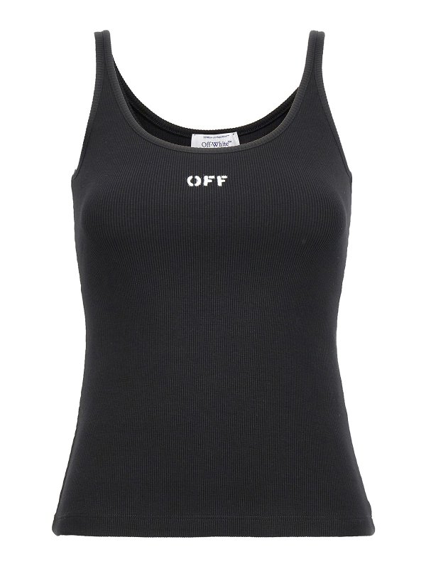 OFF-WHITE: Tops y camisetas sin mangas - Top - Negro