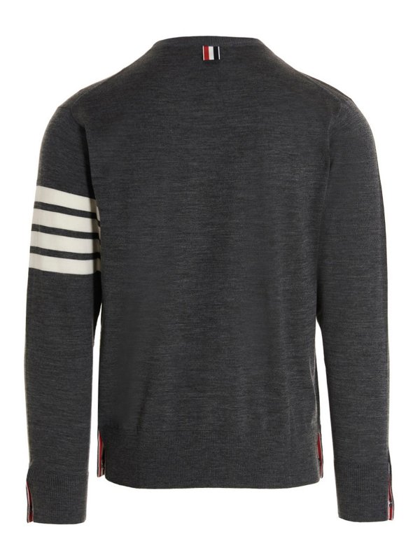 The Best Shops THOM BROWNE: crew necks - 4 bar sweater