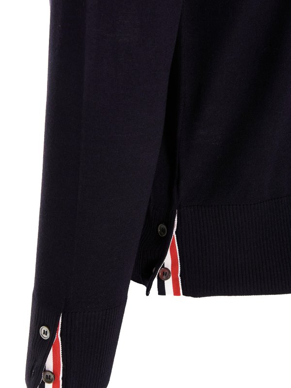 クルーネック - ブルー shop online: THOM BROWNE