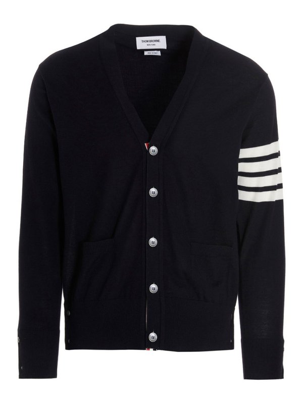 THOM BROWNE: cardigans - Merino wool cardigan