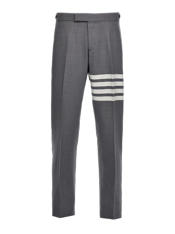 THOM BROWNE: カジュアルトラウザー - カジュアルパンツ - グレー