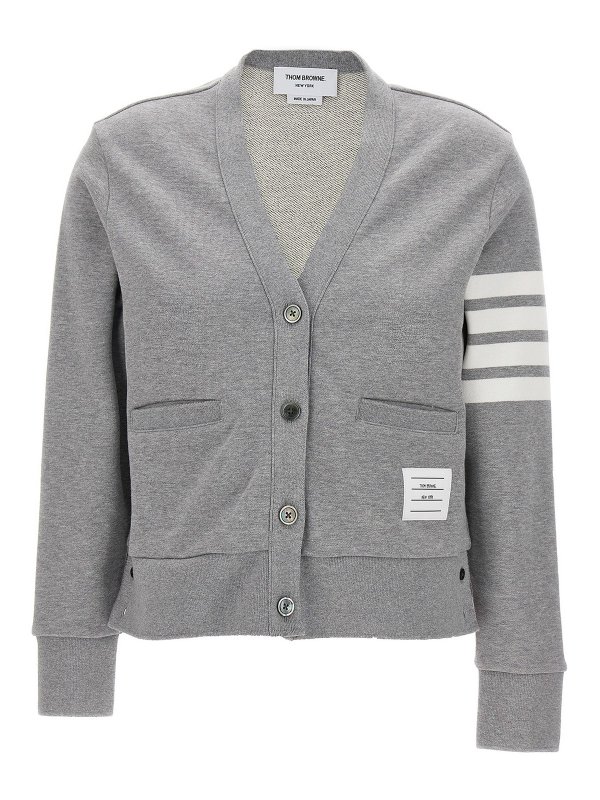 THOM BROWNE: Cardigans - Cardigan - Gris