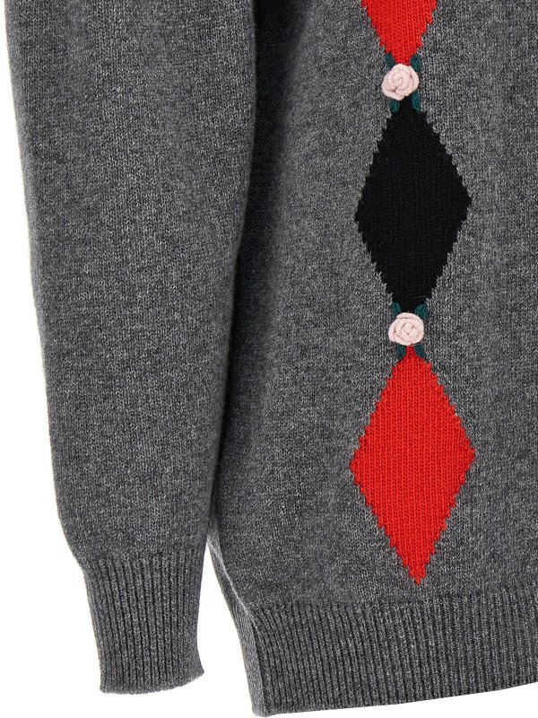 クルーネック - グレー shop online: ALESSANDRA RICH