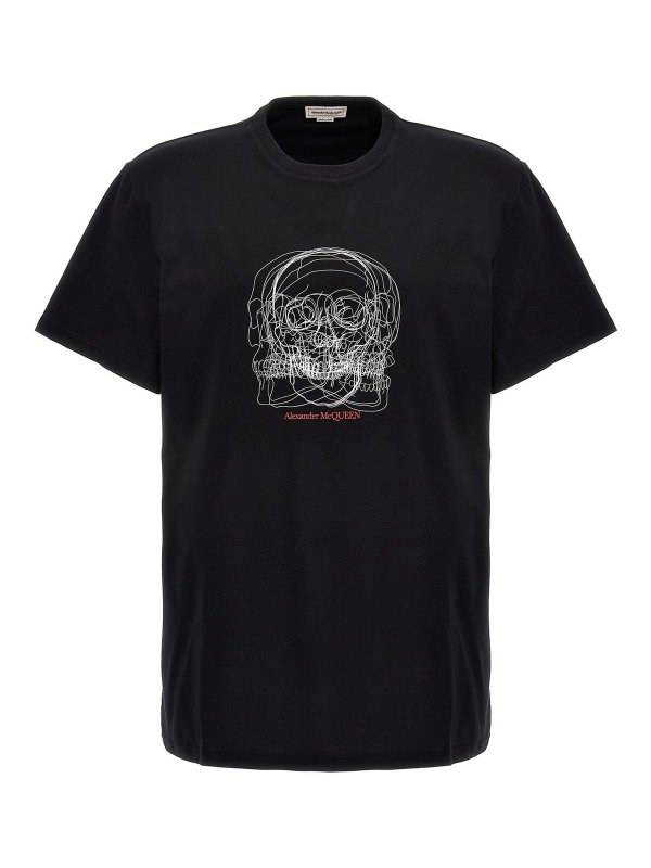 ALEXANDER MCQUEEN: Tシャツ - Tシャツ - 黒