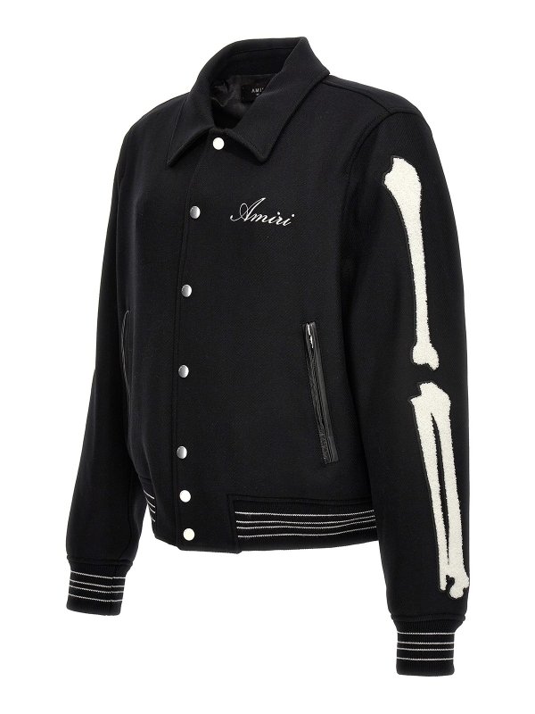 The Best Shops AMIRI: bombers - Bones varsity bomber jacket
