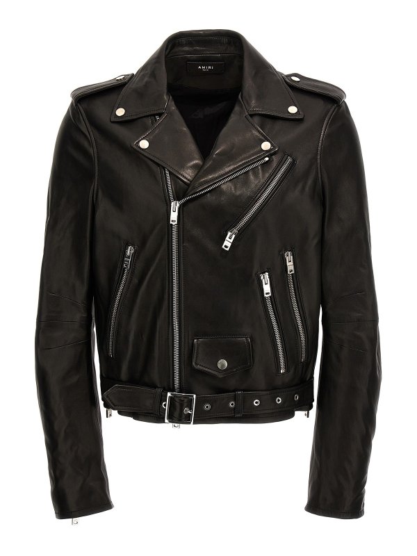 AMIRI: レザージャケット - レザージャケット - 黒