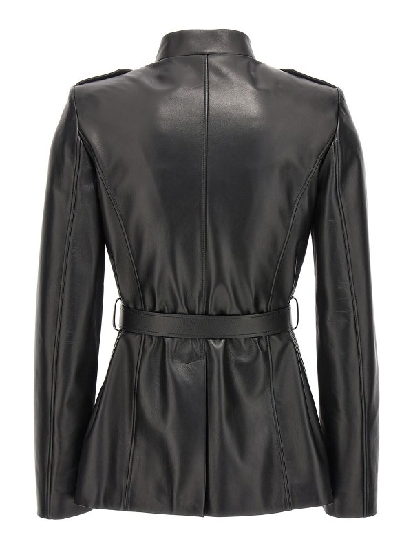 BALLY: Vestes en cuir online - Blouson En Cuir - Noir