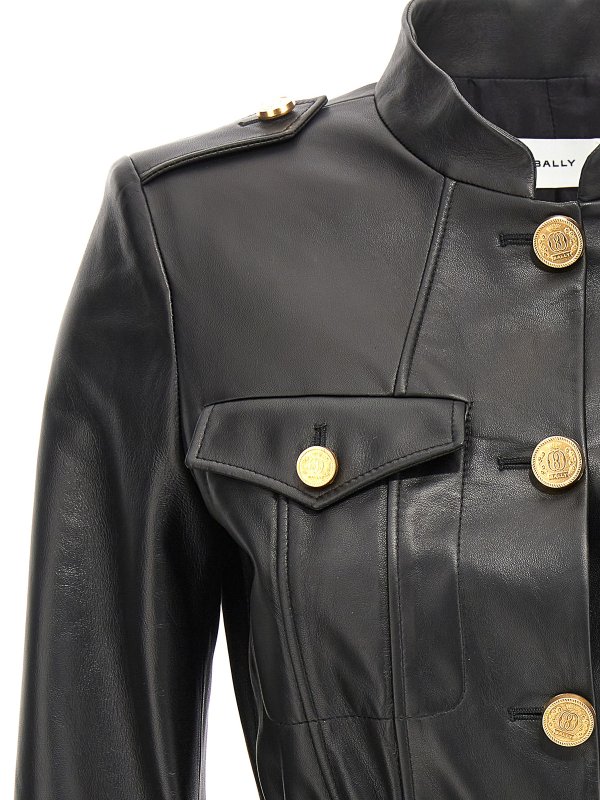 The Best Shops BALLY: Vestes en cuir - Blouson En Cuir - Noir