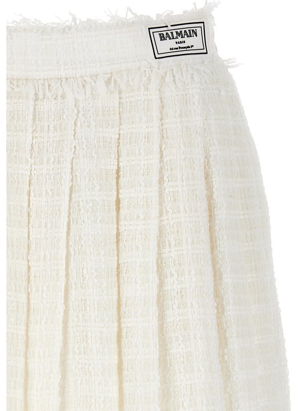 The Best Shops Balmain: Knielange und Midi Röcke - Midirock - Weiß
