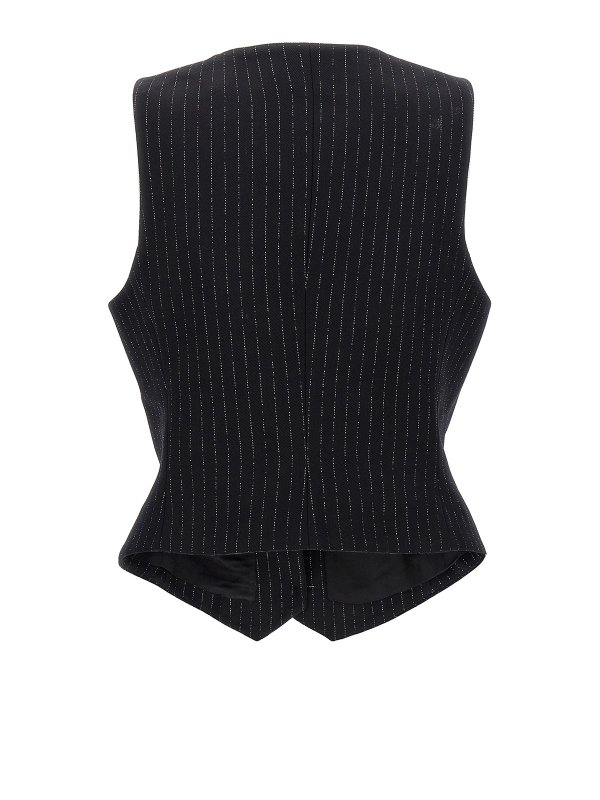 Balmain: vests online - Lurex plastered vest