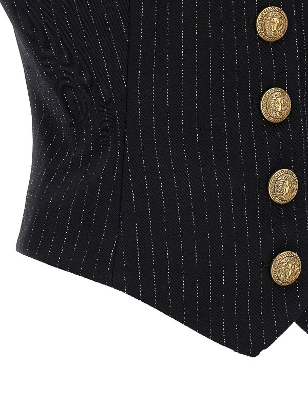 Lurex plastered vest shop online: Balmain