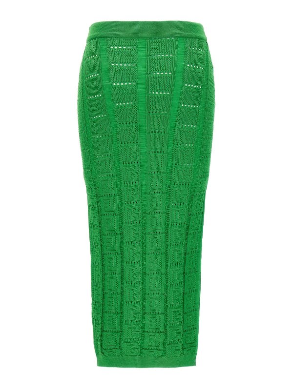 Balmain: Knee length skirts & Midi online - monogram skirt