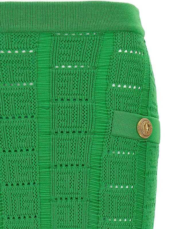 The Best Shops Balmain: Knee length skirts & Midi - monogram skirt