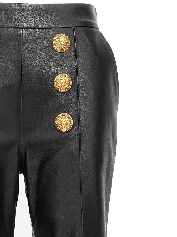 The Best Shops Balmain: leather trousers - Leather pants