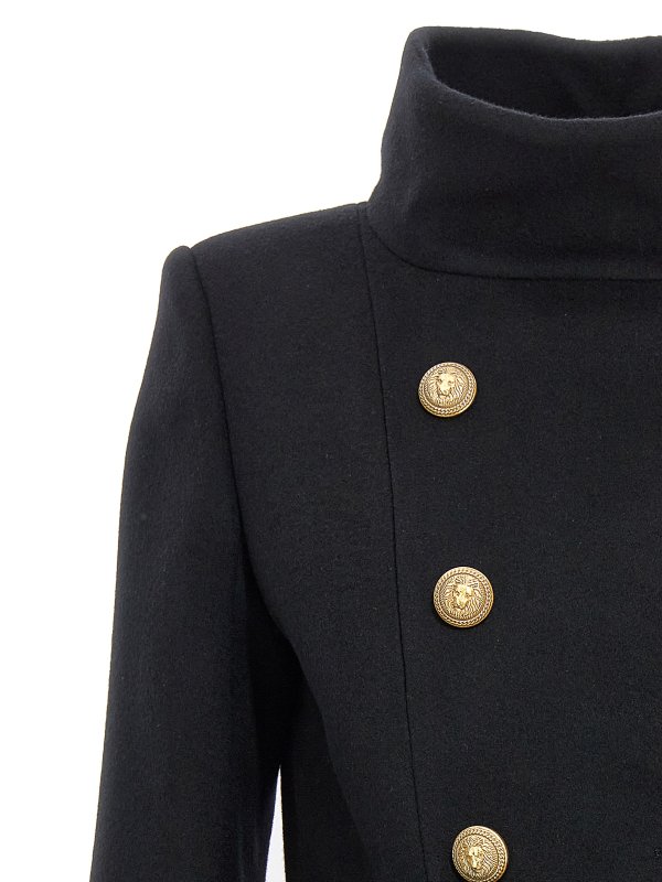 The Best Shops Balmain: ニーレングスコート - 膝丈コート - 黒