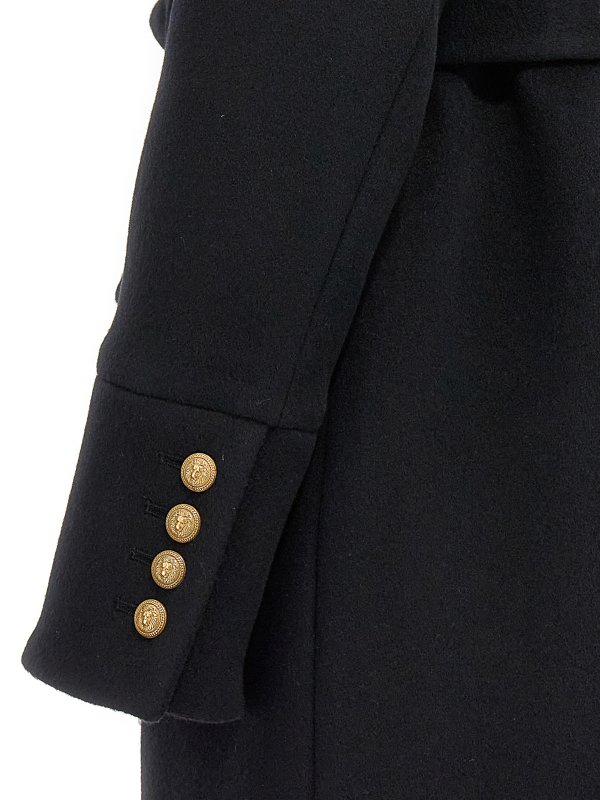 膝丈コート - 黒 shop online: Balmain