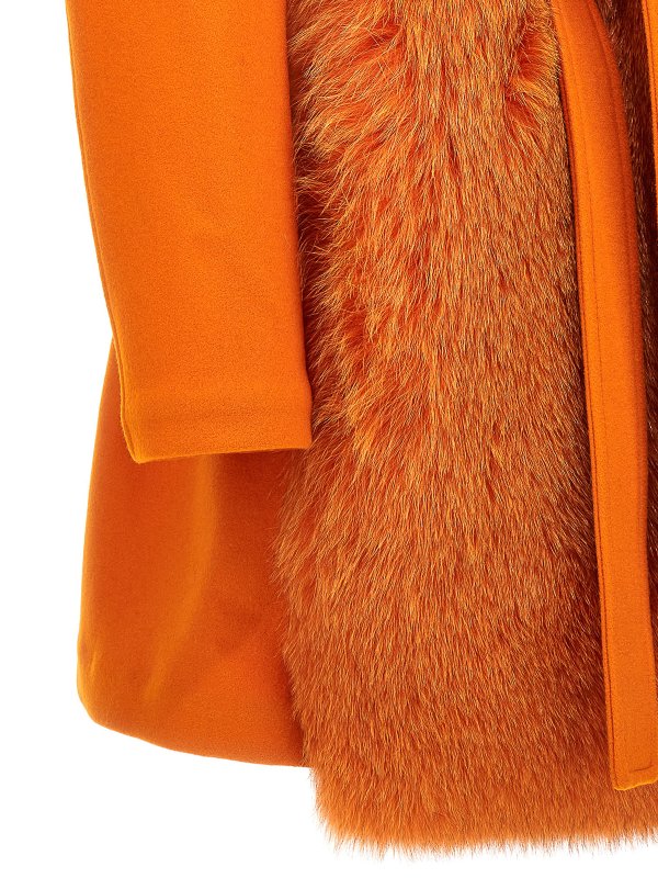 膝丈コート - オレンジ shop online: Blancha