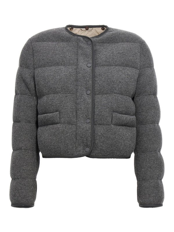 BRUNELLO CUCINELLI: padded jackets online - Cashmere collared down jacket