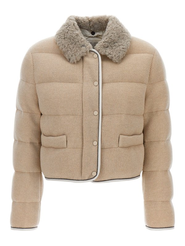 BRUNELLO CUCINELLI: padded jackets - Cashmere collared down jacket