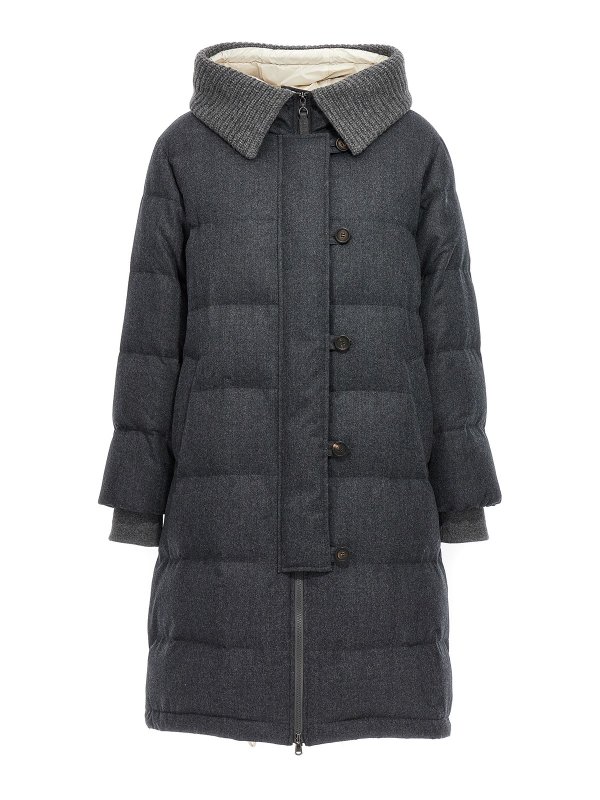 BRUNELLO CUCINELLI: padded jackets - Long wool down jacket