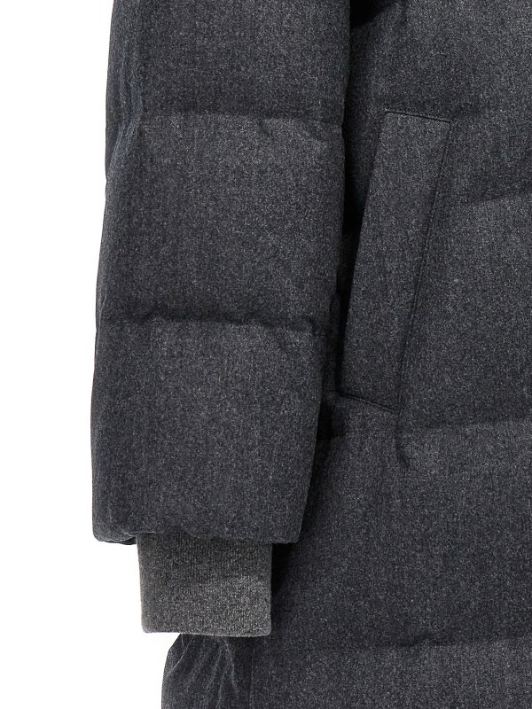 Long wool down jacket shop online: BRUNELLO CUCINELLI