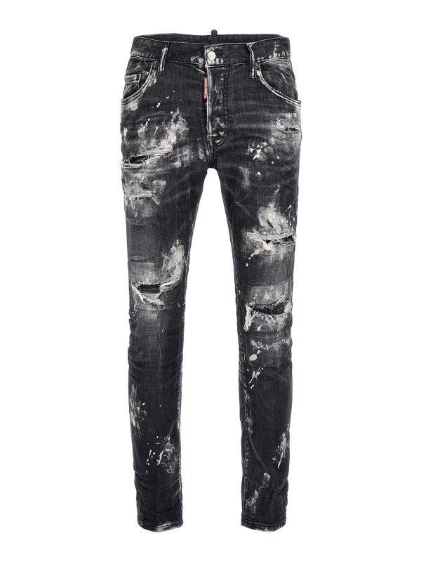 DSQUARED2: ストレートジーンズ - ストレートジーンズ - 黒