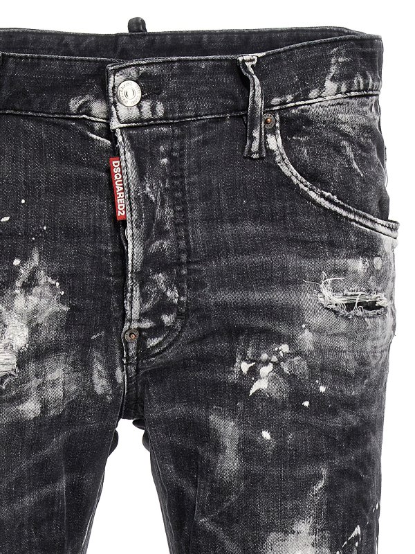 The Best Shops DSQUARED2: ストレートジーンズ - ストレートジーンズ - 黒