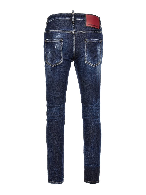 DSQUARED2: Jeans à jambe droite online - Jean Droit - Bleu