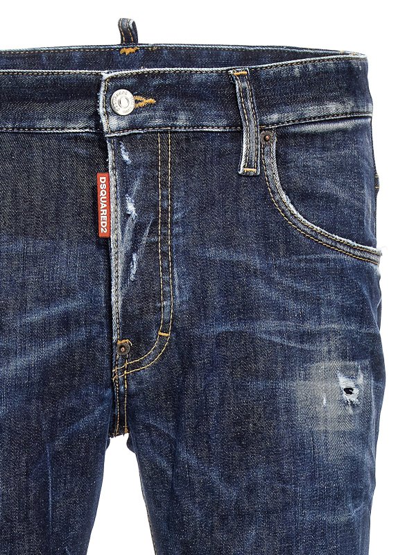 The Best Shops DSQUARED2: Jeans à jambe droite - Jean Droit - Bleu