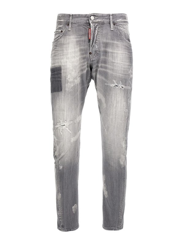 DSQUARED2: ストレートジーンズ - ストレートジーンズ - グレー