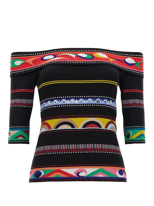 EMILIO PUCCI: Tops & Tank tops - Jacquard patterned top